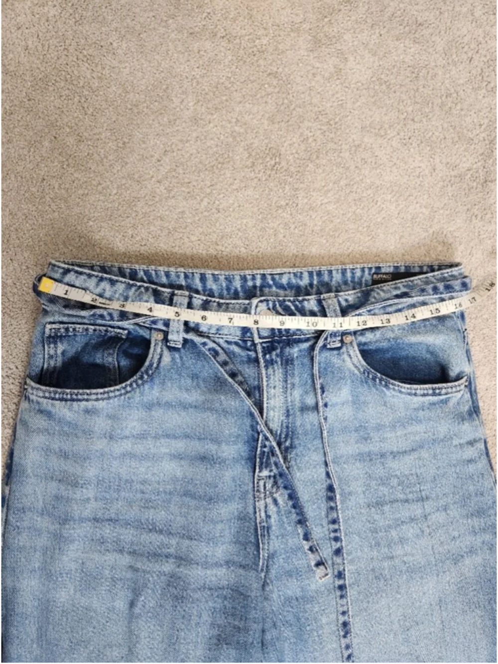 Buffalo Alecia Wide Leg High Rise Jeans Denim Sz W31 Baggy Oversized Comfortable